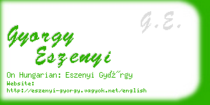 gyorgy eszenyi business card